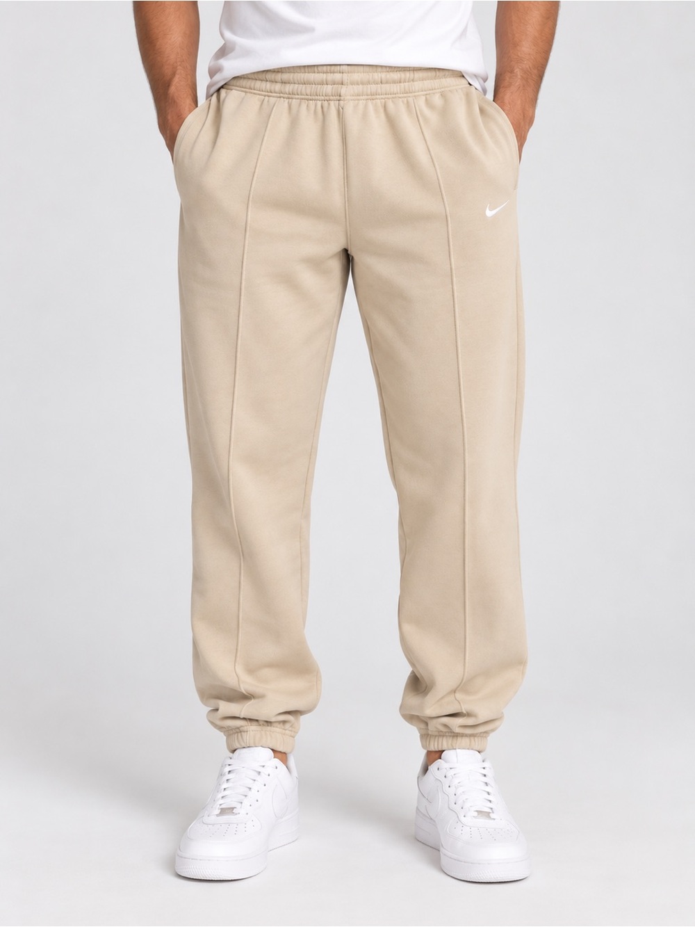Nike Mens Beige Fleece Jogger Pants XXL Sweatpants Loungewear Casual Pockets